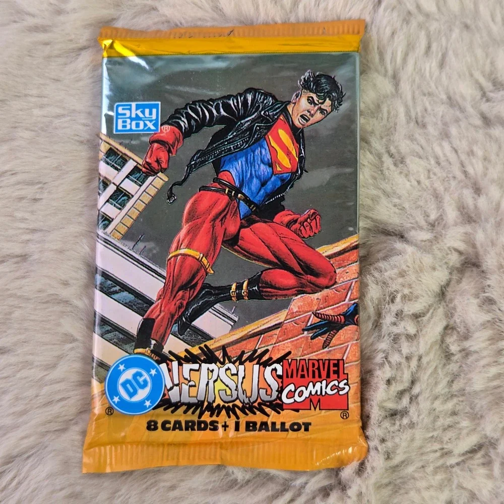 1995 SkyBox DC Versus Marvel Comics Trading Card Pack Sealed Superboy Cover